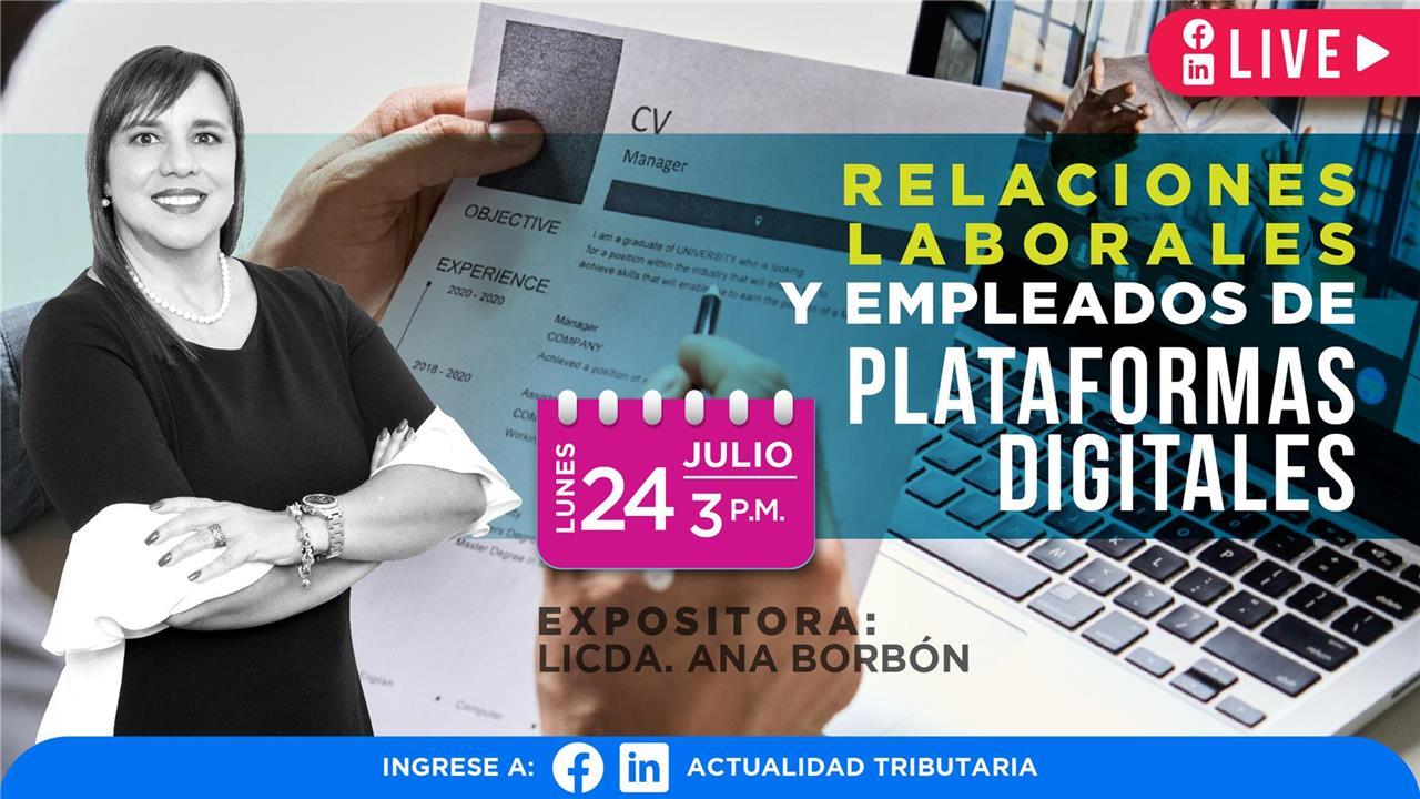 AT Live: Relaciones laborales  y empleados de plataformas digitales